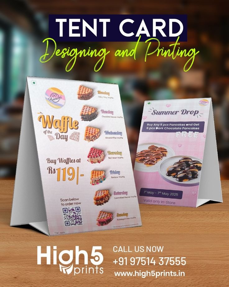Tent Cards printing in Karachi
